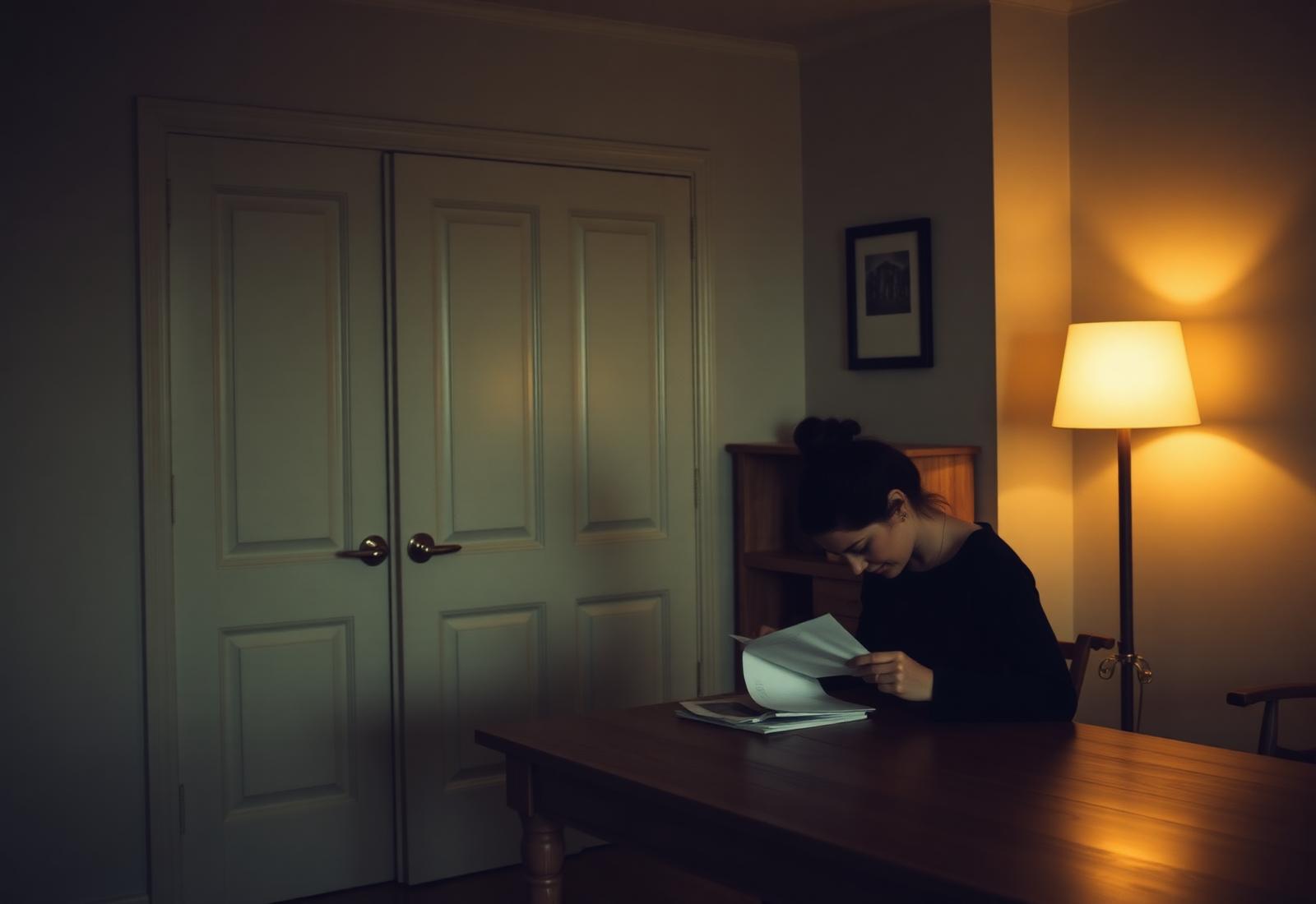 Personne analysant ses factures d'énergie à la maison